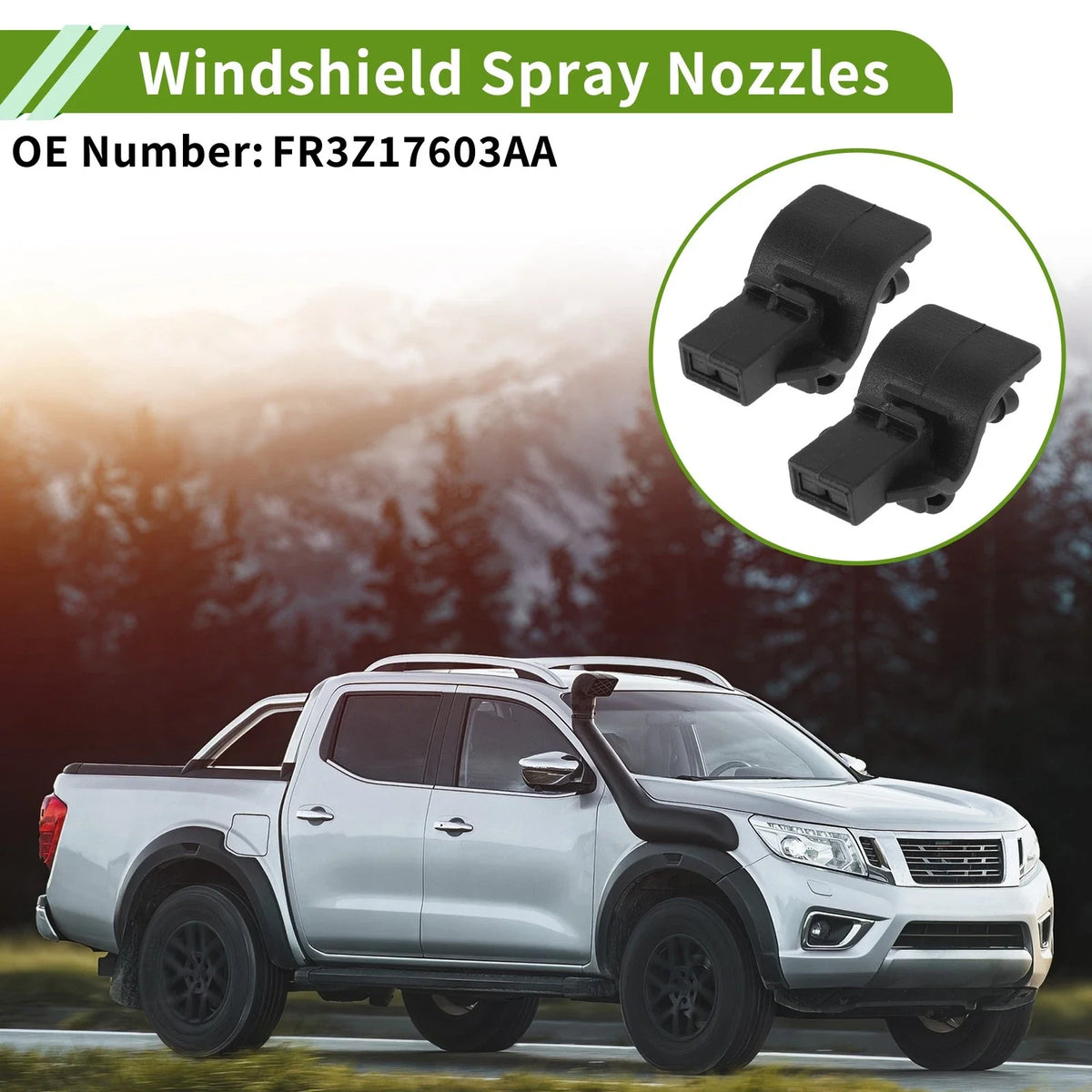 Windshield Washer Nozzle with Hose Connector for Ford (2013–2019) No.FR3Z17603AA