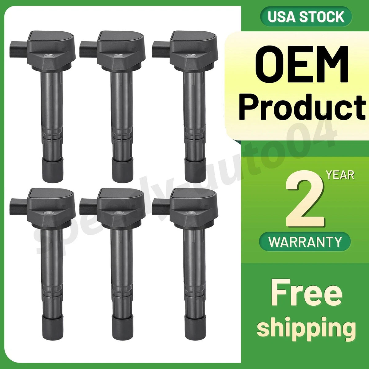 Set of 6 Ignition Coils for Honda Ridgeline (2006–2008) & Acura MDX (2007–2009)