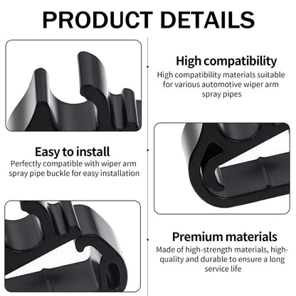 Set of 6 Wiper Washer Hose Retention Clips for Tesla