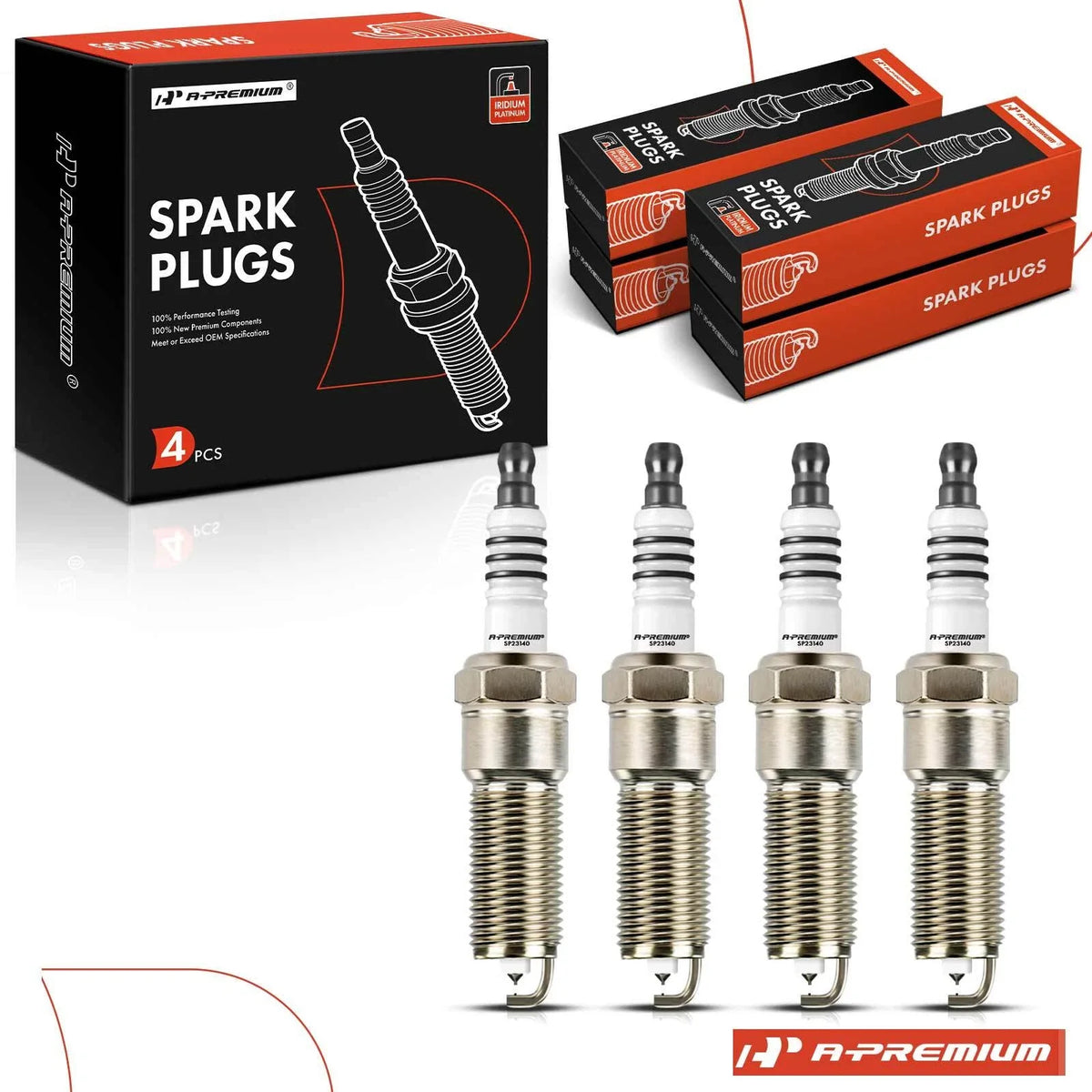 Set of 4 Iridium Platinum Spark Plugs for Chrysler PT Cruiser (2003–2009)