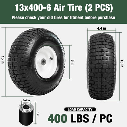 2X Puncture-Proof Pneumatic Tires for Outdoor Equipment