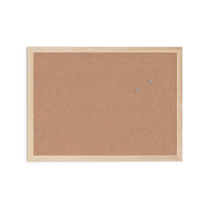 Cork Bulletin Board 18x24 Inch Light Birch Wood Frame for Wall Mounting
