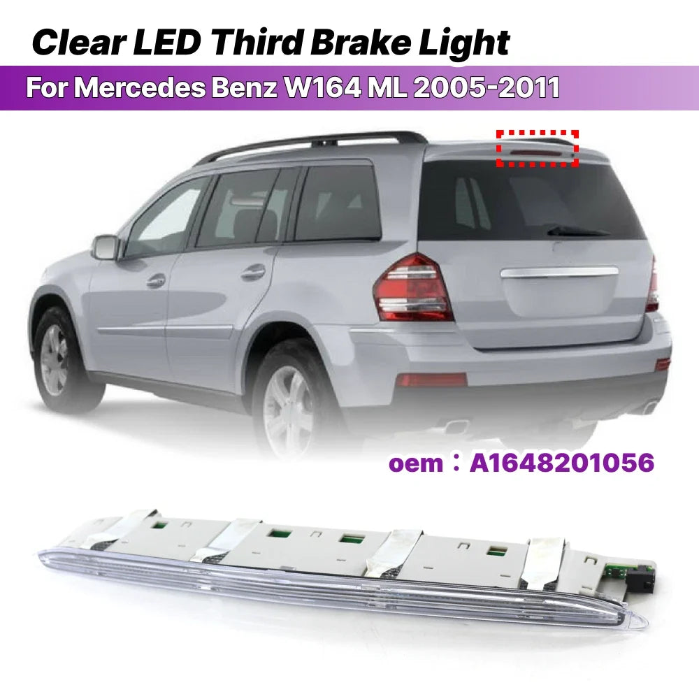 Clear Third High Brake Tail Light for Mercedes Benz ML320 ML350 ML500 (2005–2011)