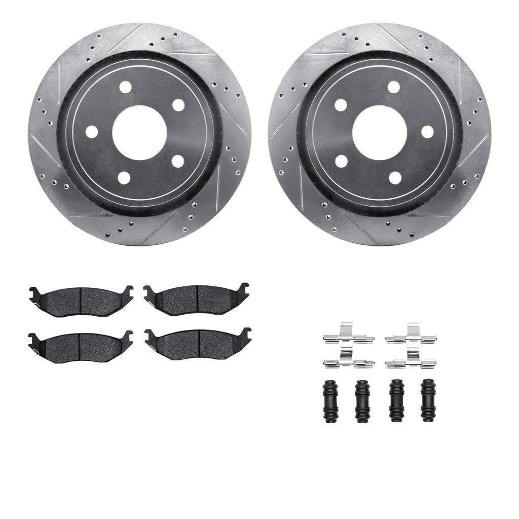 Rotor Set with Brake Pads for Chrysler Aspen (2007–2009) ALX-PAU-DF-7512-40083-CLA3