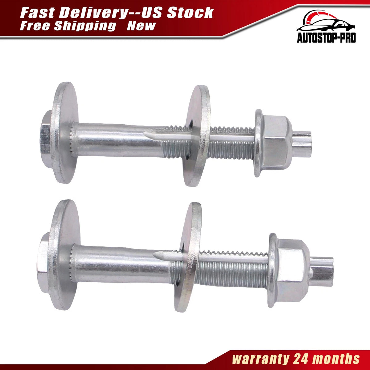 2X Lower Rear Eccentric Camber Bolt Nut Kit for VW Audi (WHT001761, WHT000232, 1K0501385A)