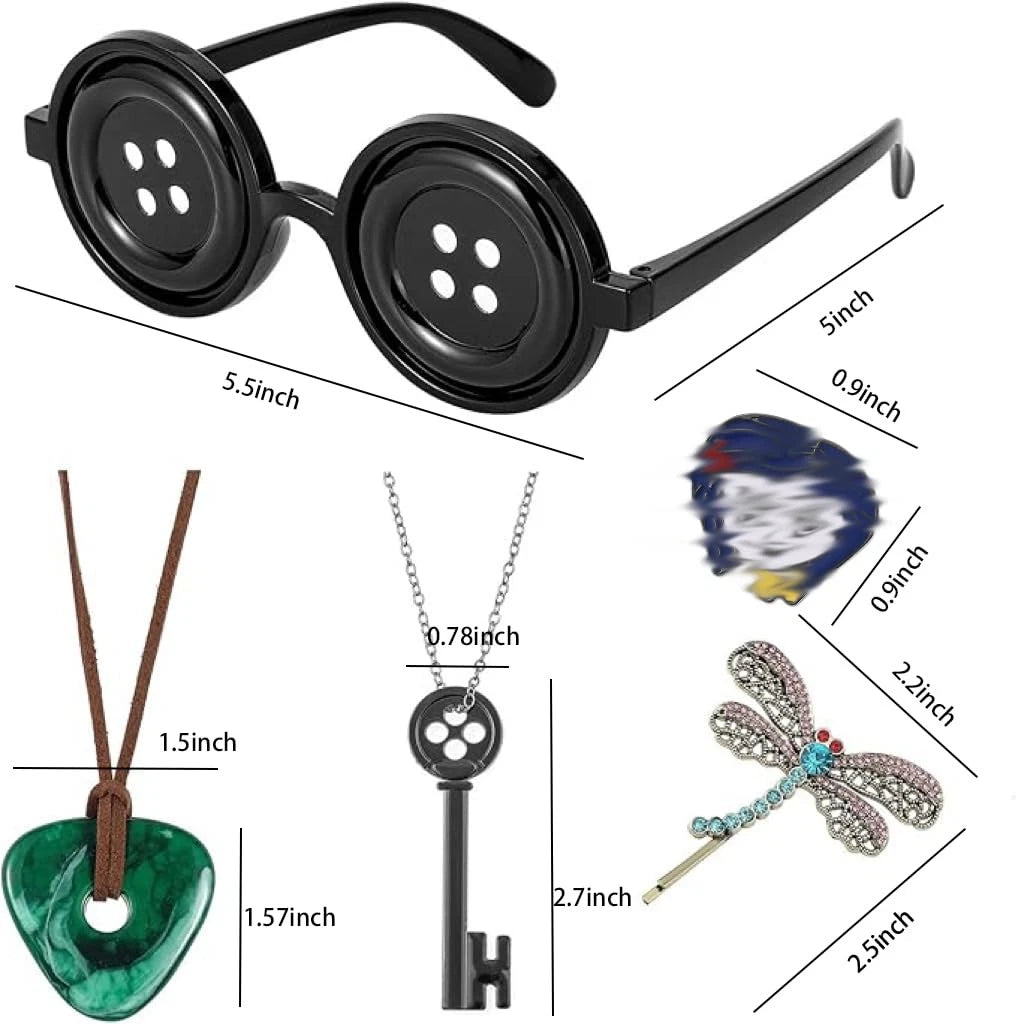 Halloween Cosplay Costume Accessories for Coraline (Unisex)