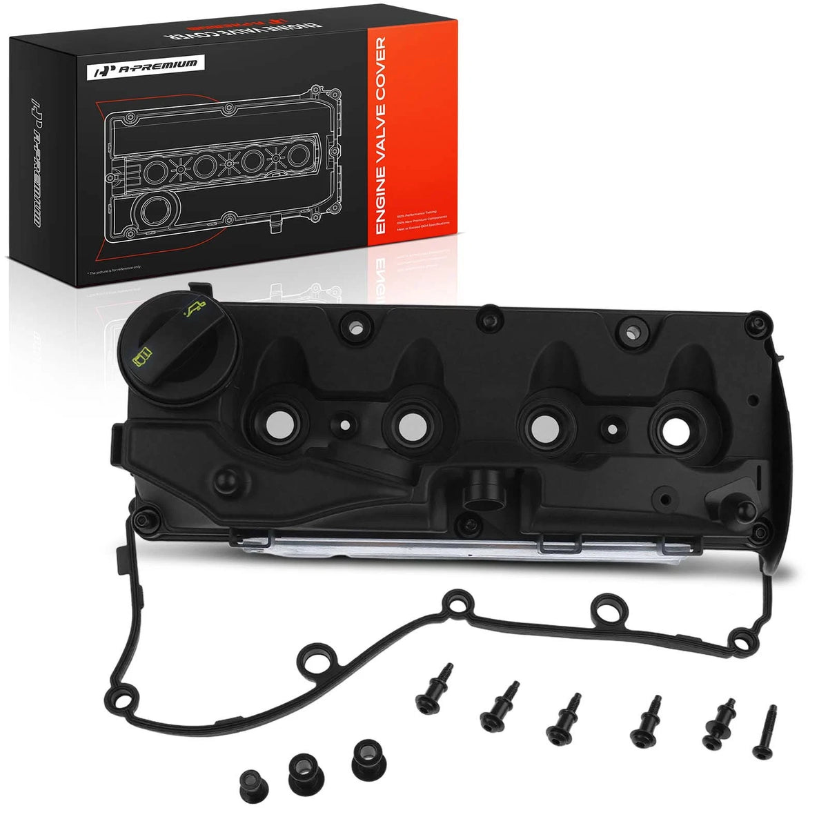 Engine Valve Cover Kit w/ Cap & Gasket for VW Passat (2012–2014) 03L103469R, 03L103 469 R