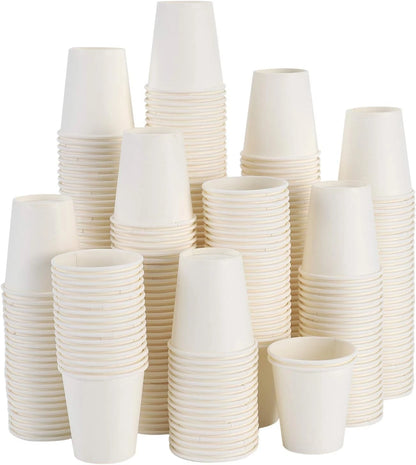 100 Pack 3 Oz Paper Cups for Bathroom (Disposable Mouthwash Cups)