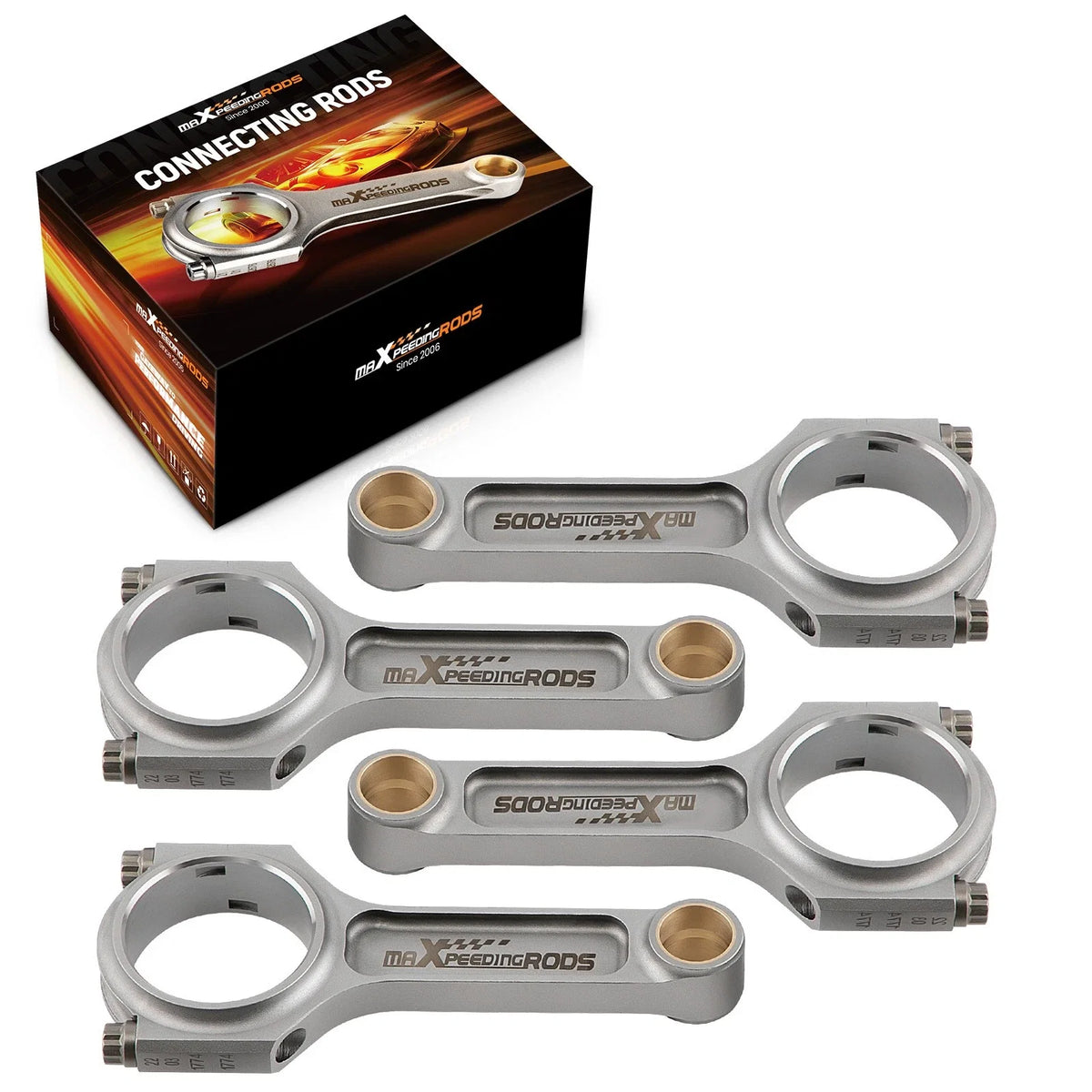 Set of 4 I-Beam Connecting Rods for Honda Civic CRX (D16 Series)