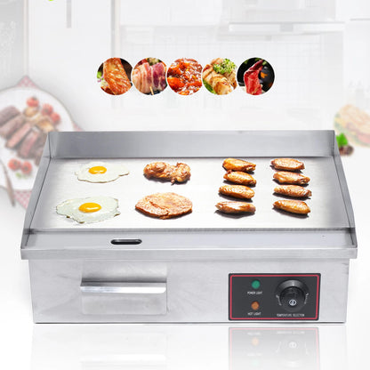 1.6kw Electric Non-Stick Flat Top Grill Griddle for Commercial Use
