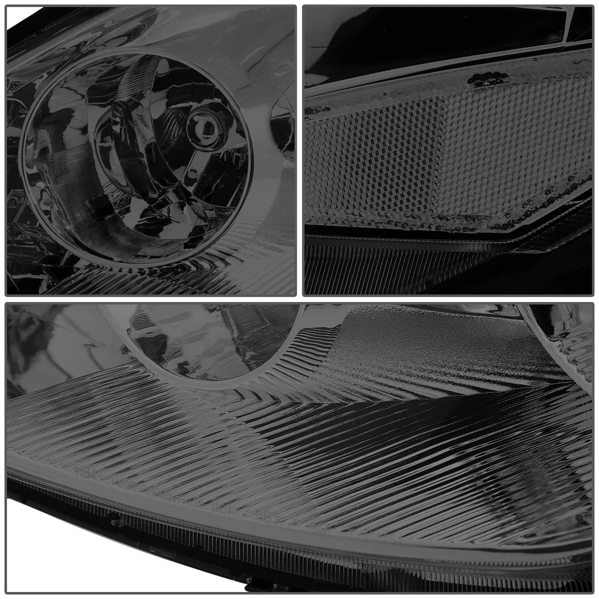 Pair of Smoked Housing Clear Side Corner Headlights for Sienna XL20 (2006–2010)