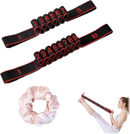 2Pcs Fitness Resistance Bands - 8 & 10 Level Numbered Bands