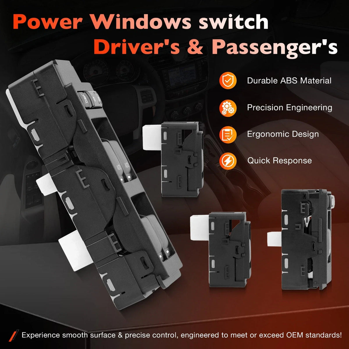 Power Window Door Control Switch for Jeep Chrysler 200 300 Dodge Charger (2006–2014)