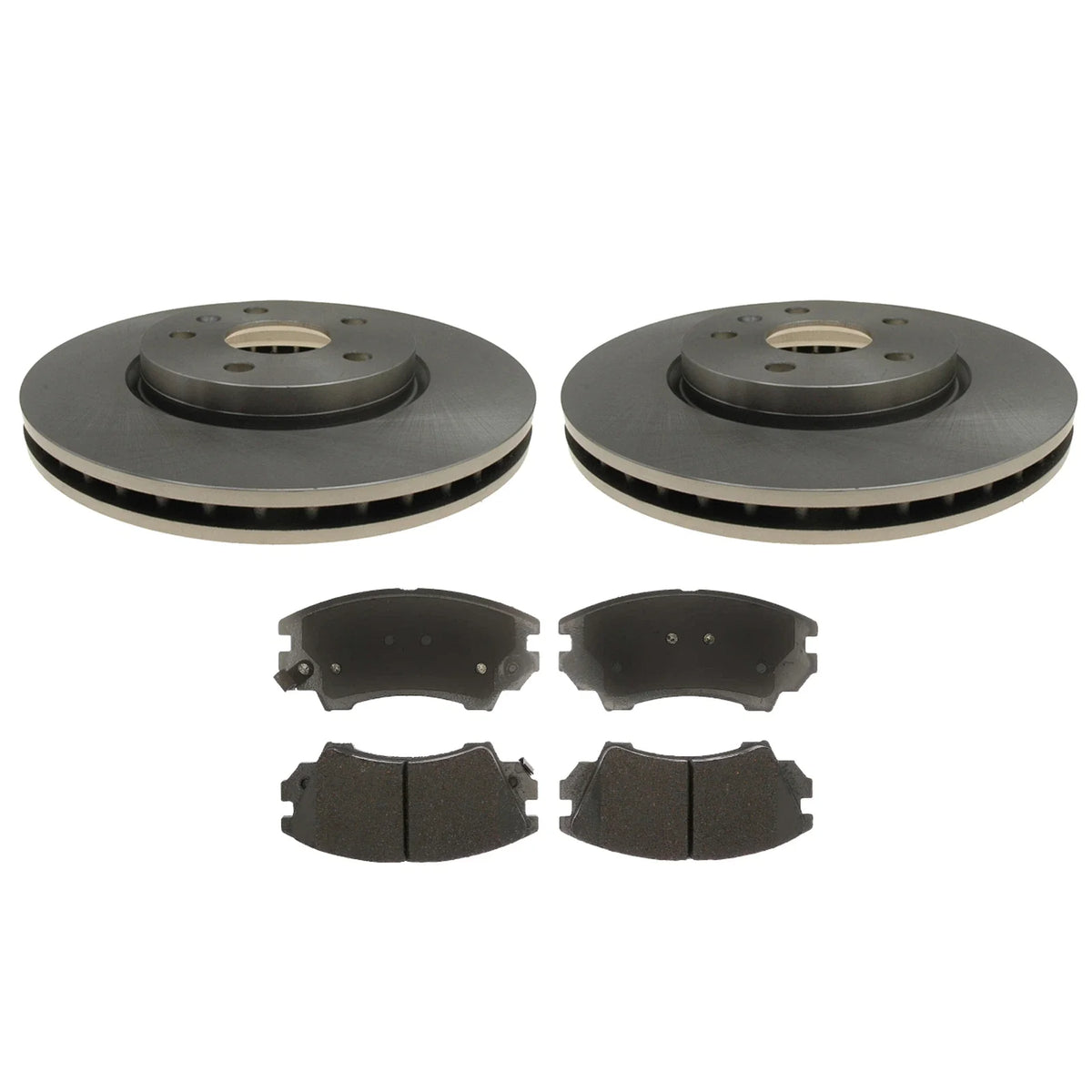 Front Brake Kit Set of 4 for LaCrosse J60, Camaro (321mm Disc Rotors, Pads)