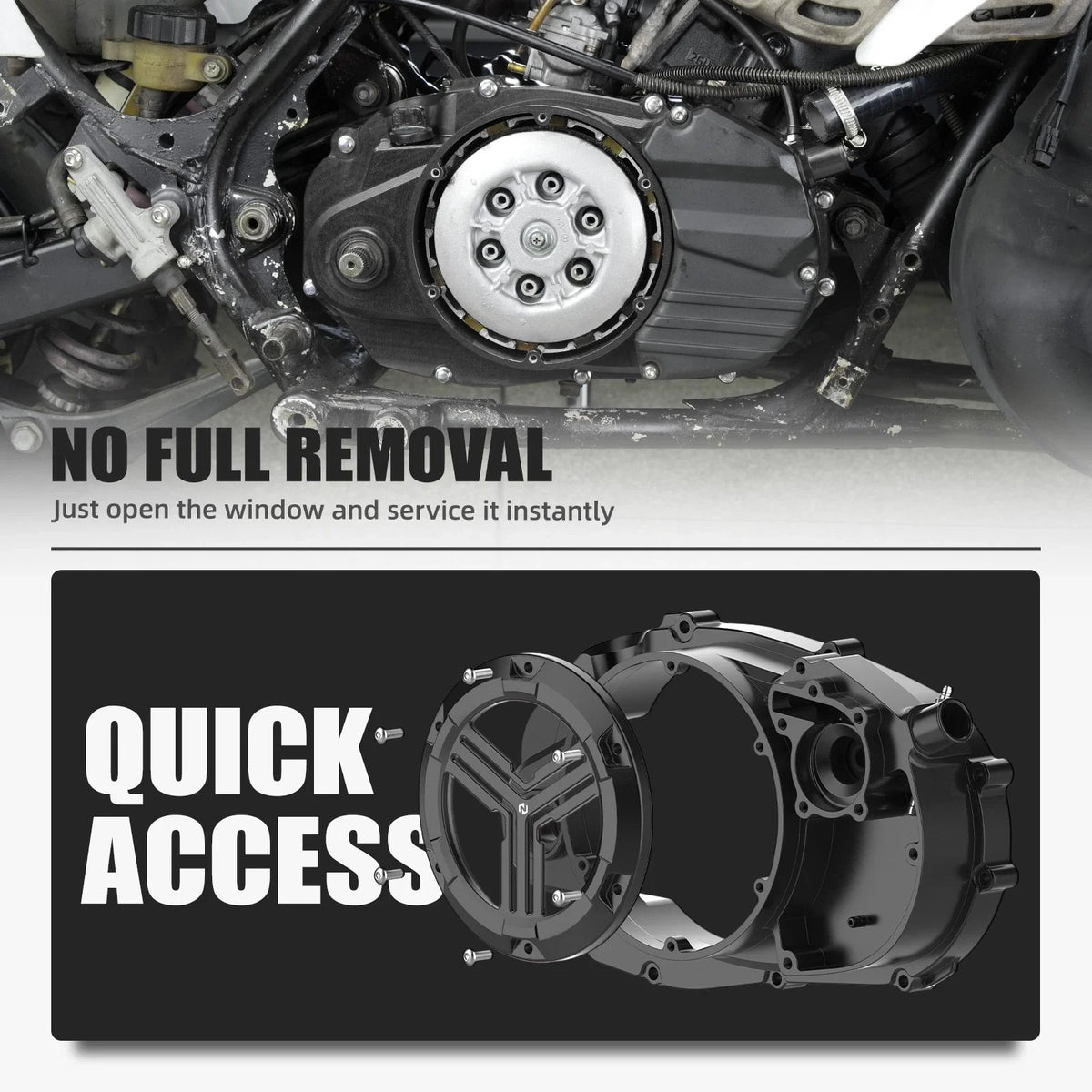 Quick-Access Clutch Cover for Yamaha Banshee 350 (1987–2006)