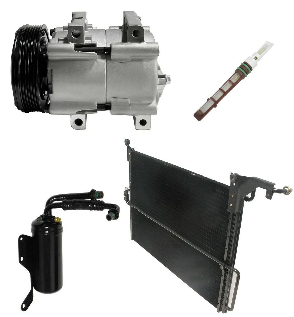 AC Compressor Kit With Condenser for Ford E-150 Econoline (1996–1996)