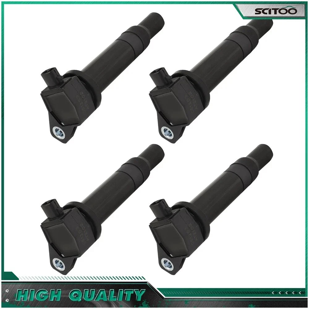 Set of 4 Ignition Coils for Hyundai Accent, Kia Rio, Rio5 1.6L (2006–2011)