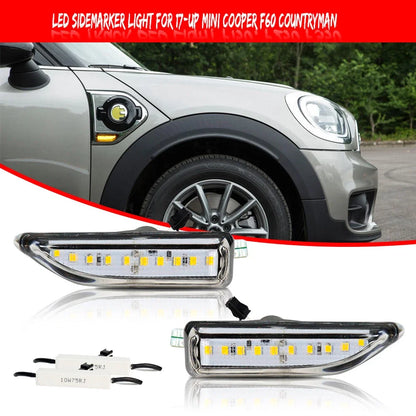 Clear Lens LED Signal Side Markers for Mini Cooper Countryman (2017–2024)