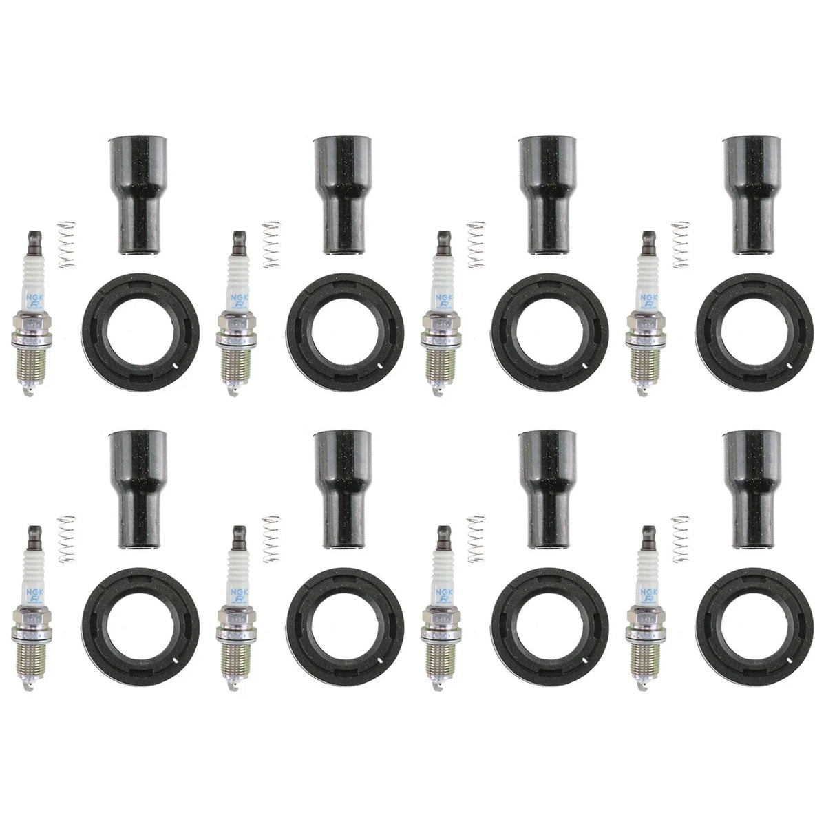 Set of 8 NGK Laser Platinum Spark Plugs & Denso Coil Boots for Lexus SC430 (2002–2010)