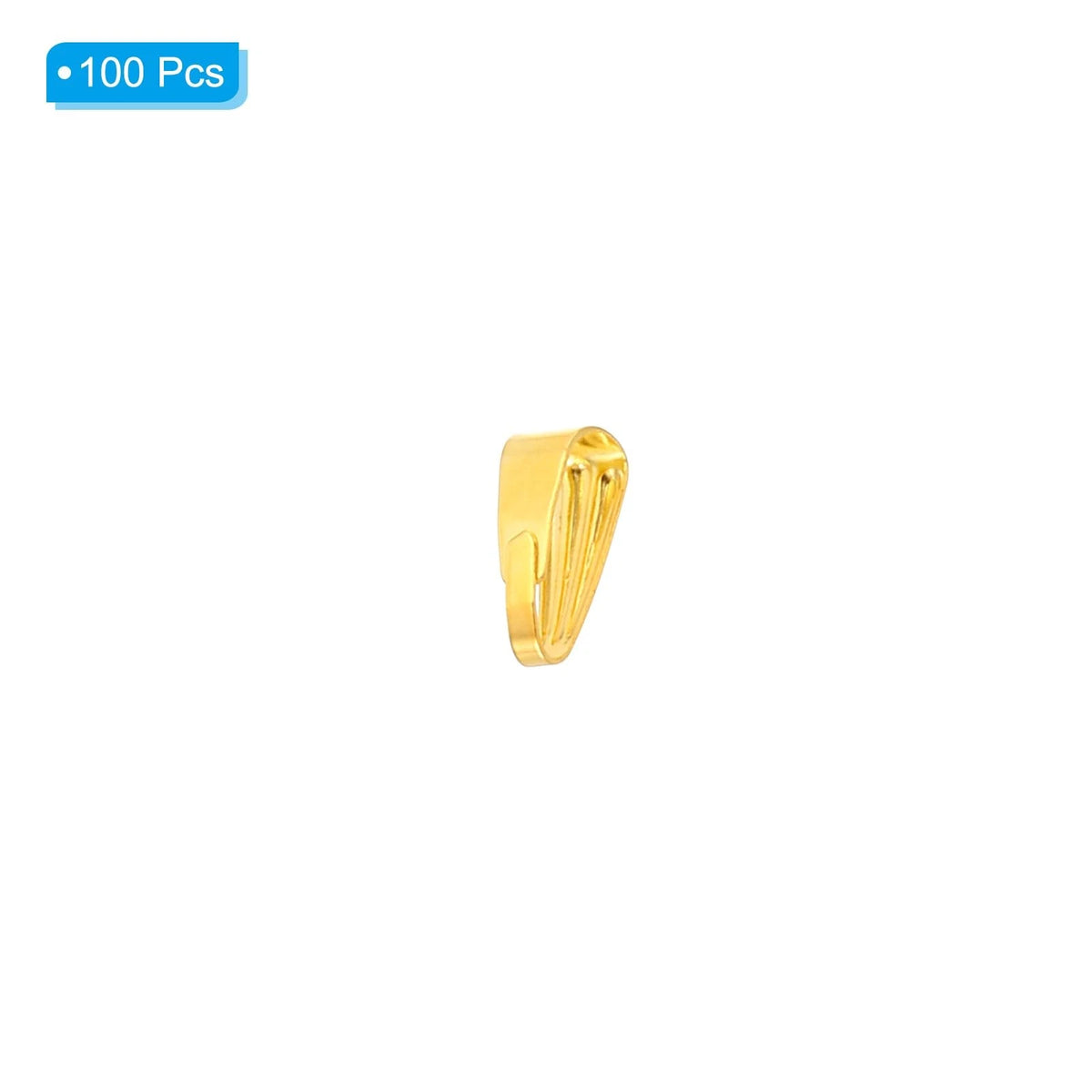100Pcs Snap Bail Hook Pinch for Pendant Charm - Gold Tone