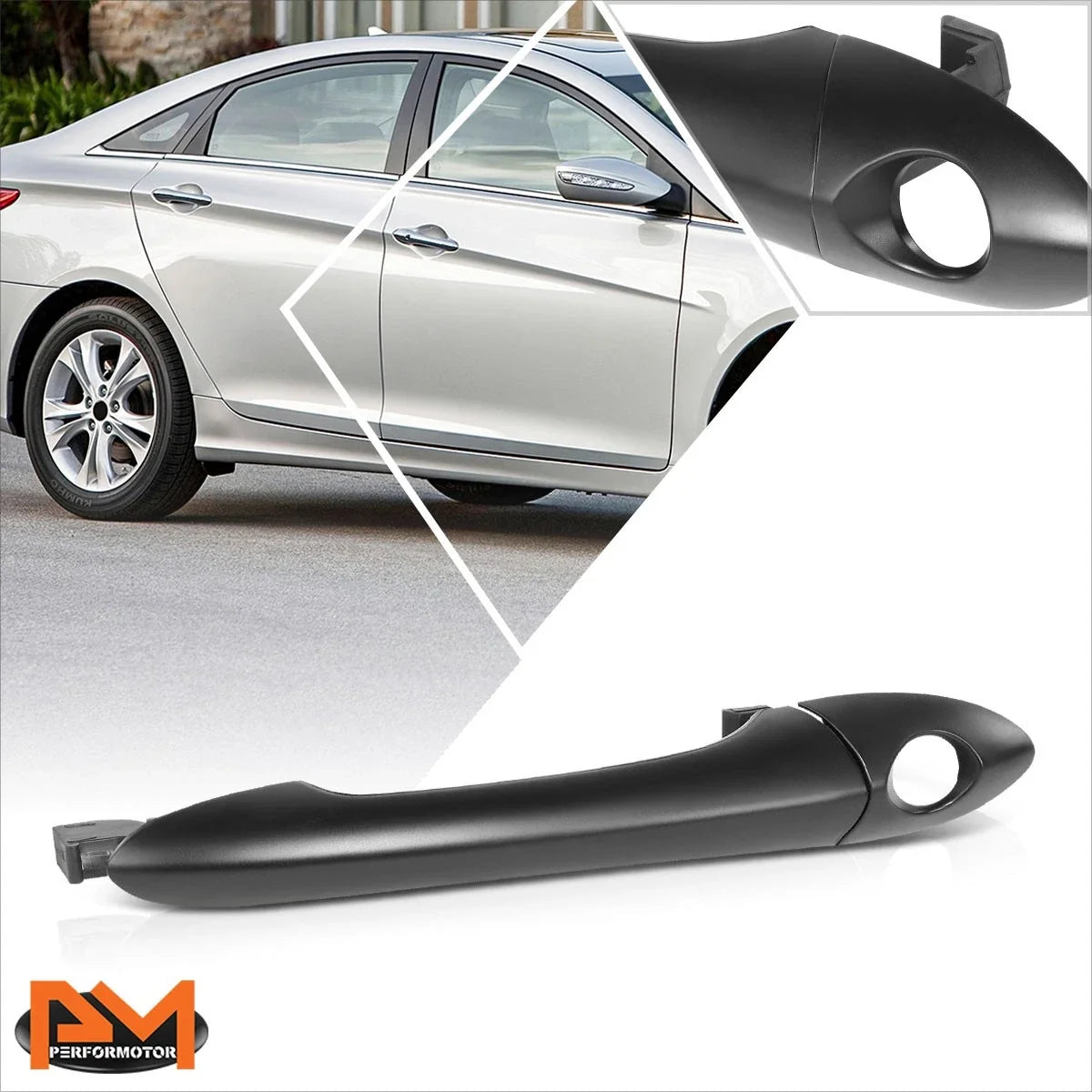 Front Driver Side Outer Door Handle w/ Keyhole for Sonata (2009–2014)