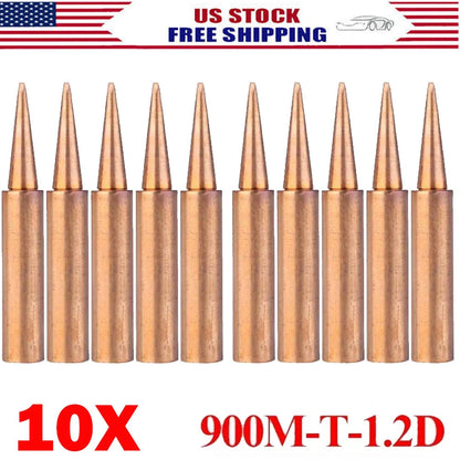 10x Soldering Iron Tip Set for (Compatible with 900M-T-1.2D)