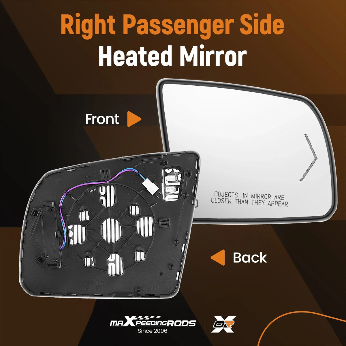 Right Side RH Mirror Glass for Toyota Sequoia Tundra (2007–2017) 87906-0C030