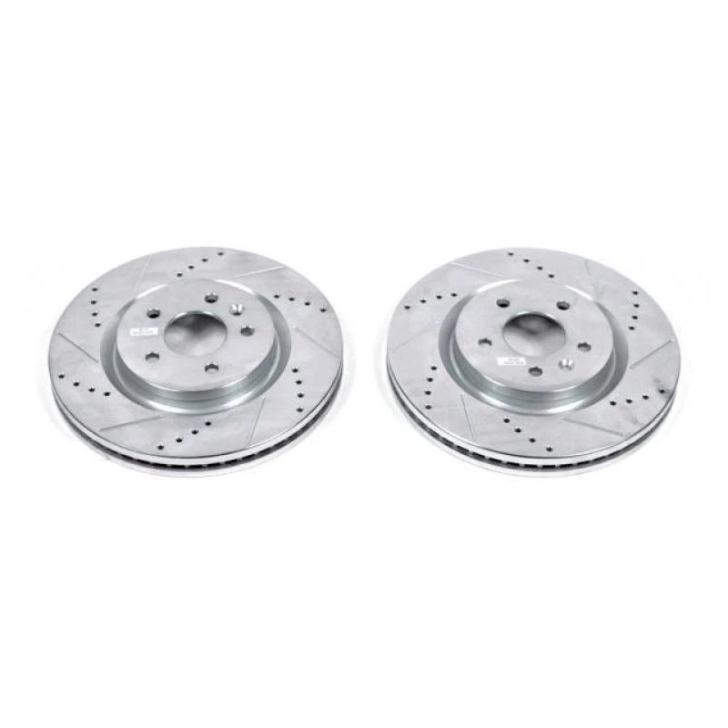 PowerStop Drilled & Slotted Rotors Pair for Ford Explorer (2011–2019) AR85137XPR