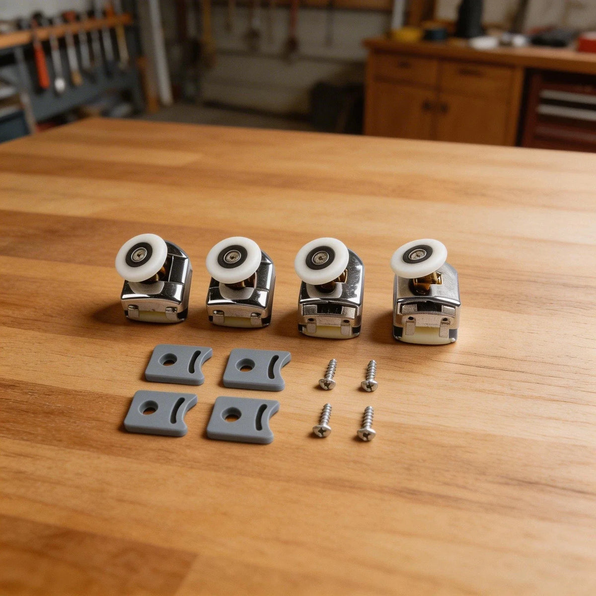 4X Zinc Alloy Shower Door Rollers for Home Tool (25mm Wheel)