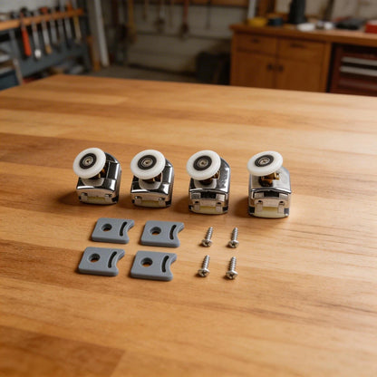 4X Zinc Alloy Shower Door Rollers for Home Tool (25mm Wheel)