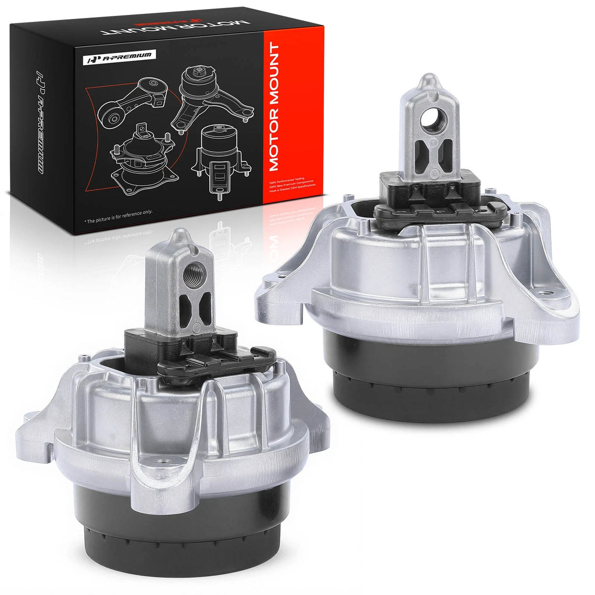 2X Front Engine Motor Mount for BMW 528i 535i 640i (2011–2016) 22116786528, 22116777365, A4089, A4090