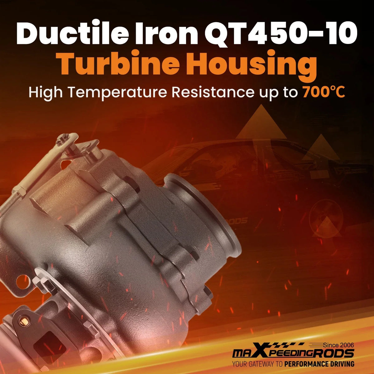 Turbocharger for Universal T3 T04e (Billet .63 A/R Internal Wastegate)