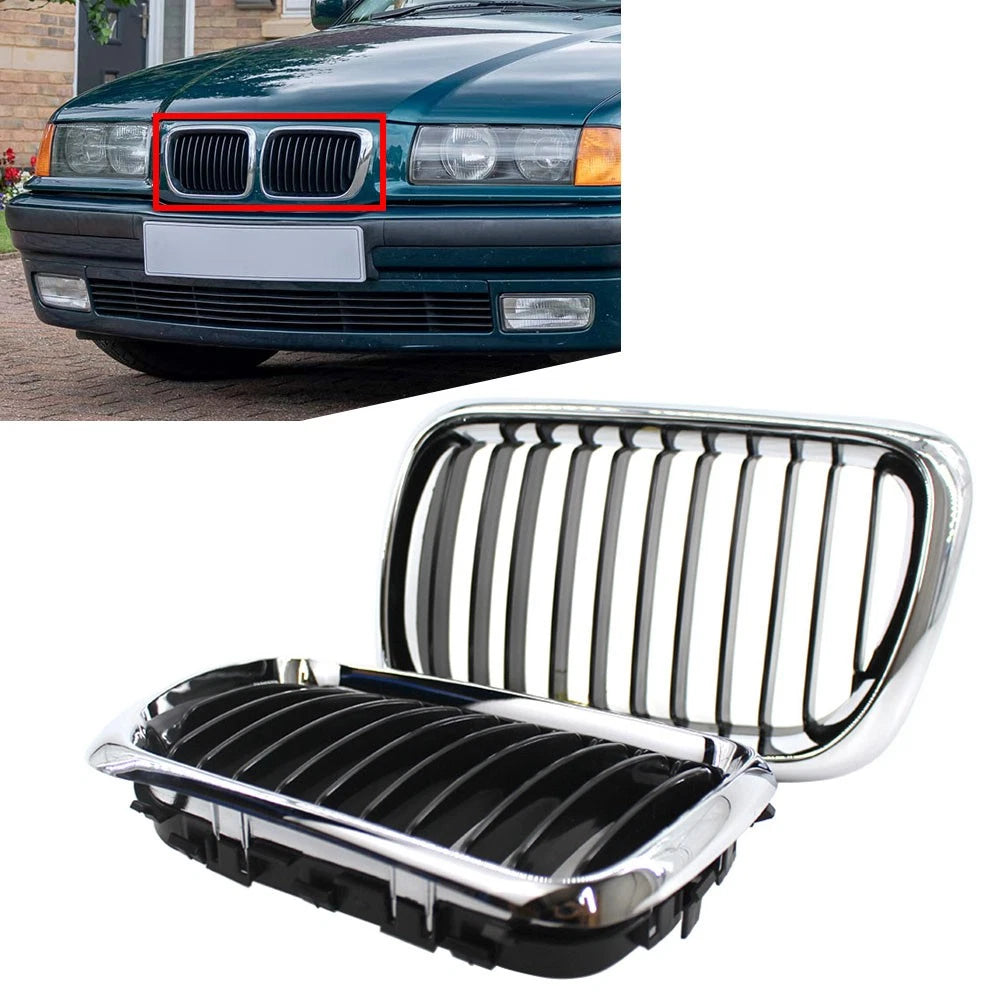 Front Hood Kidney Grille for BMW 3-Series E36 M3 (1996–1999) 51138195151, 51138195152