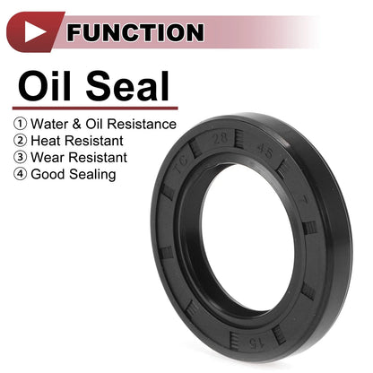 Set of 5 Rotary Shaft Oil Seals 28x45x7mm Nitrile Rubber 672668828434
