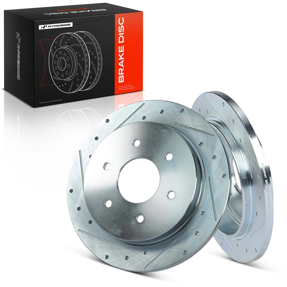 Set of 2 Rear Drilled Brake Rotors for Nissan Titan (2004–2015) - 980198PER, S-31329