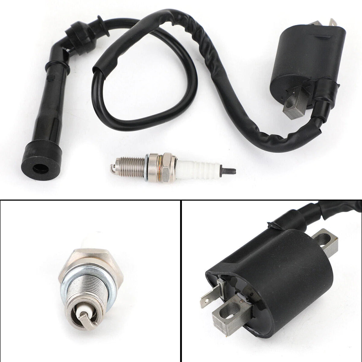 Ignition Coil Spark Plug for Yamaha Raptor 660R YFM660R Grizzly 660 (2001–2006)