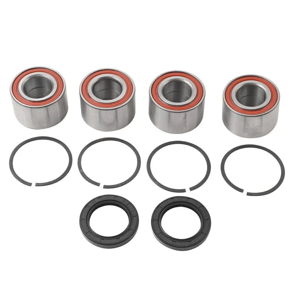 Set of 4 Front Rear Wheel Bearings & Seals Kit for Can-Am ATV (705400088, 293350118)