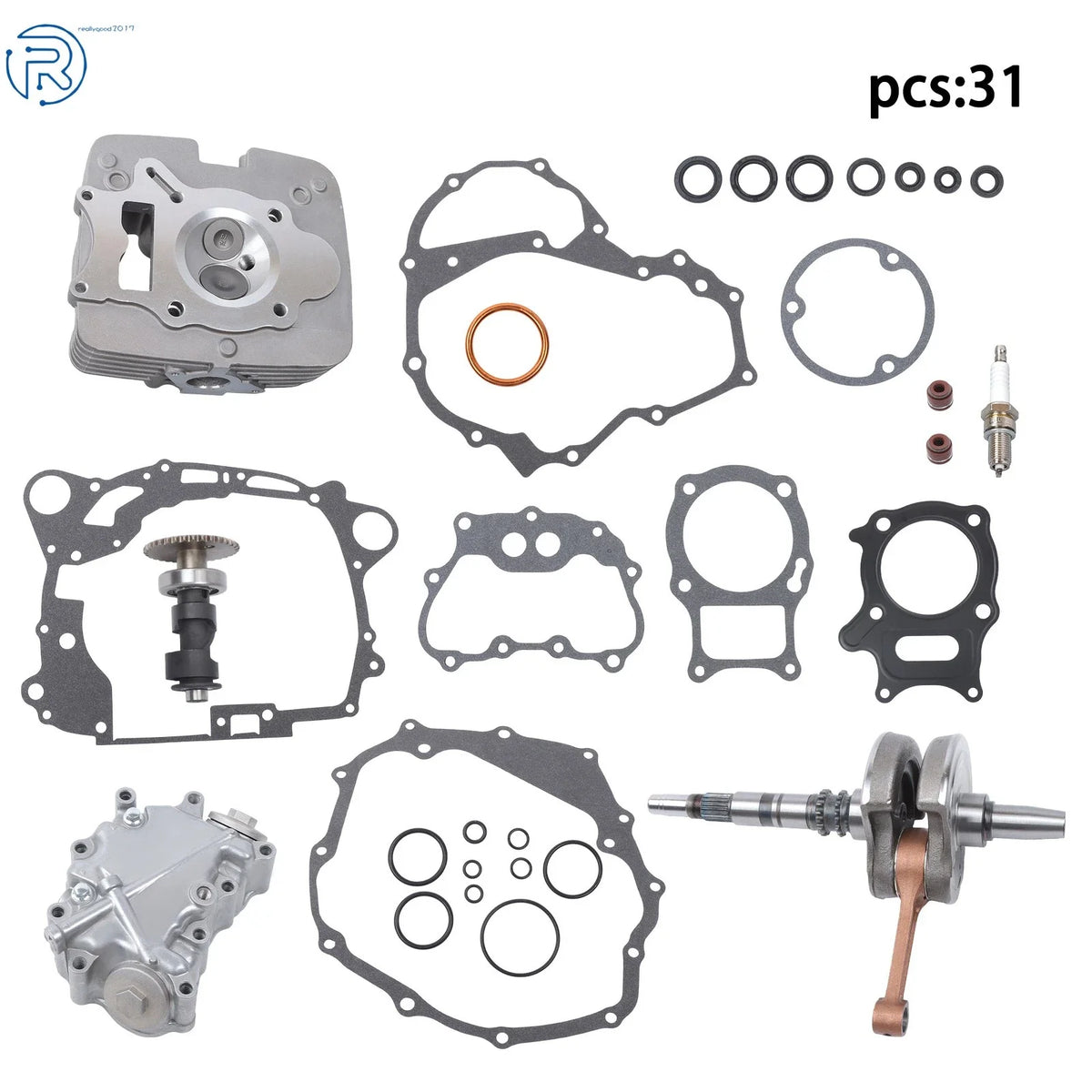 Engine Crankshaft, Cylinder Head, Oil Seal, Camshaft for Honda TRX250