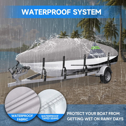 Pontoon Boat Cover for Neverland 14-24 ft (Waterproof, UV, Heavy Duty)