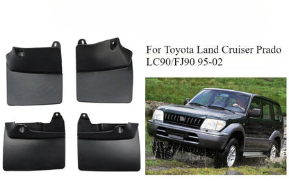 Set of 4 Mud Flaps Splash Guards for Toyota Land Cruiser Prado (1995–2002)