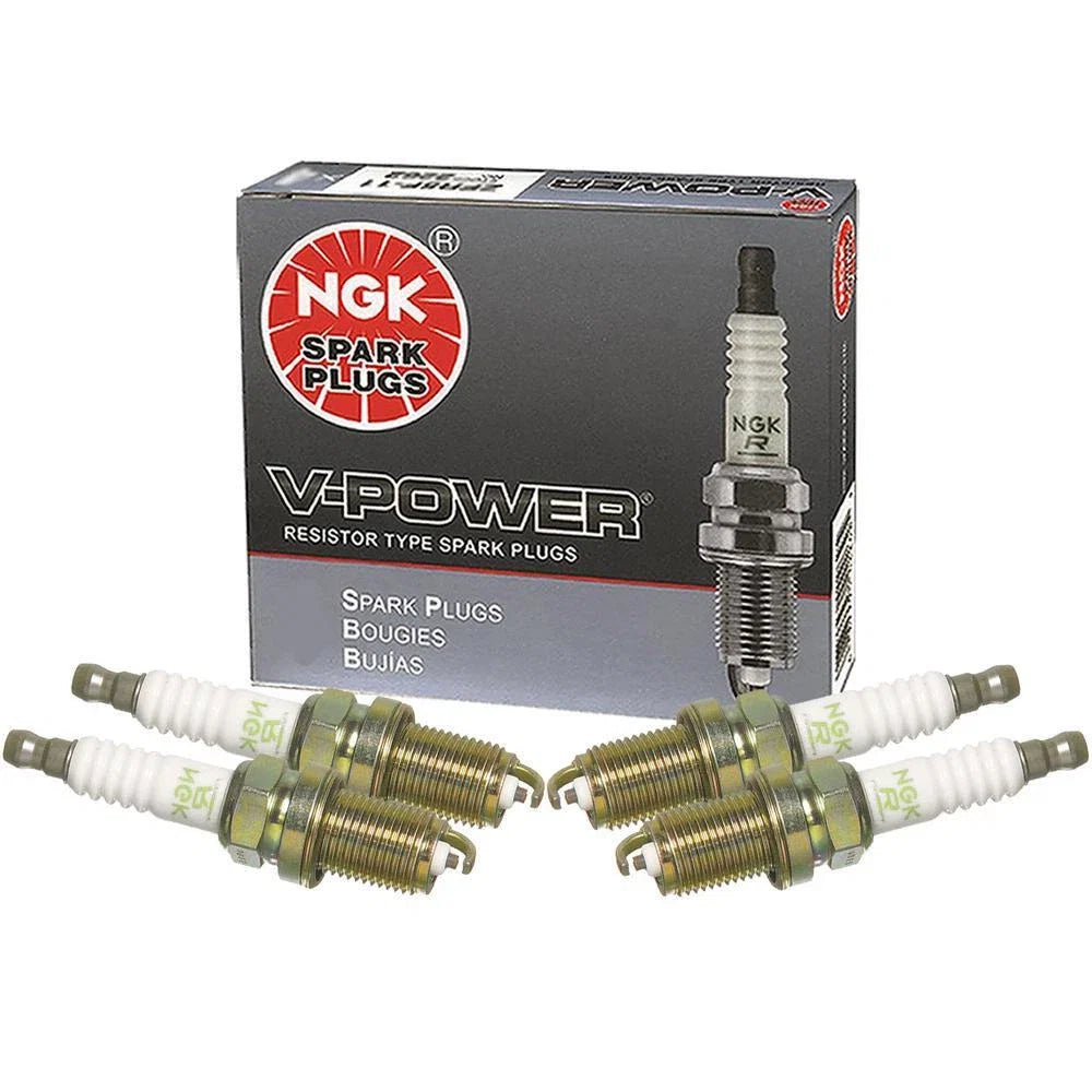Set of 4 NGK V Power Resistor Spark Plugs 7938 for Kia MB Volkswagen Subaru