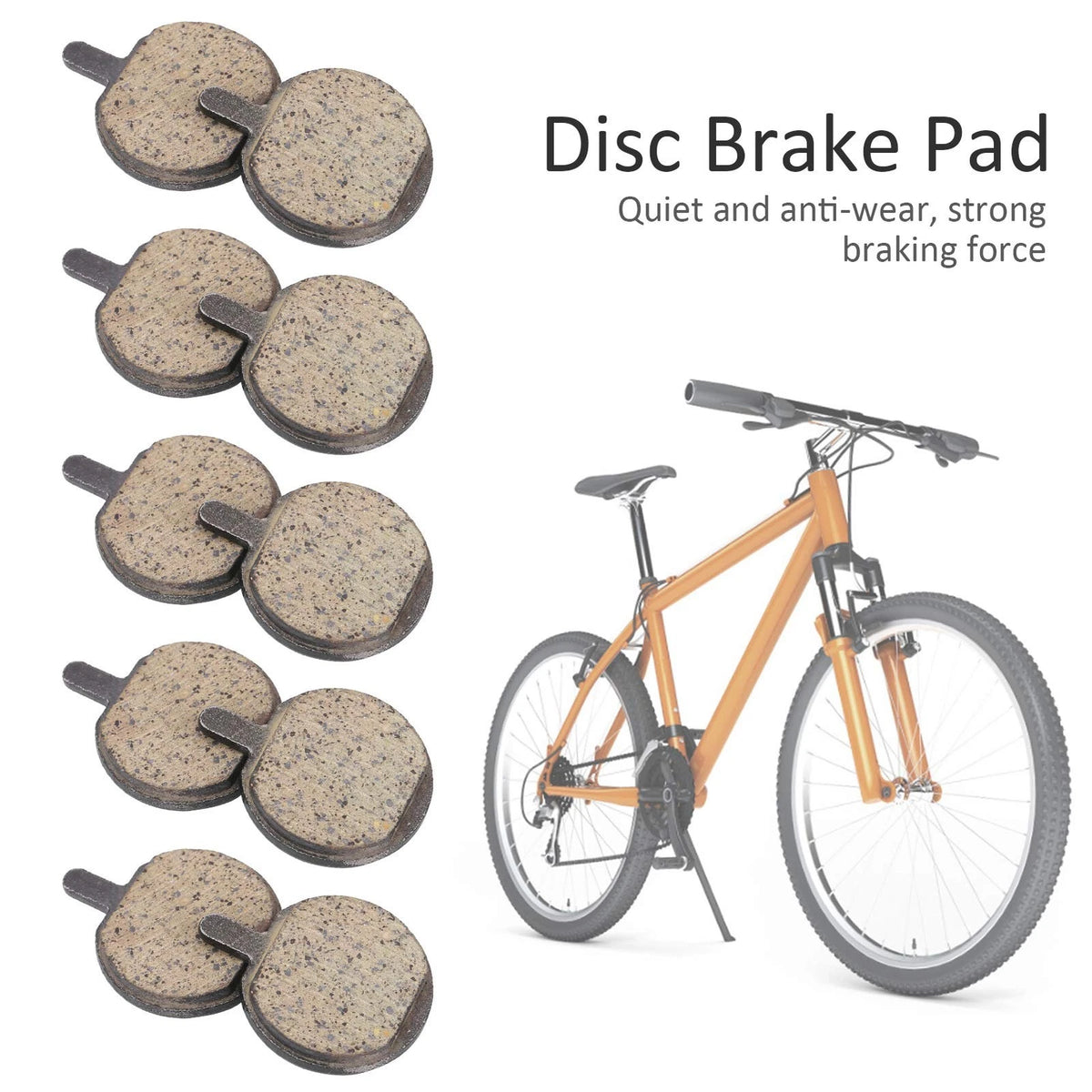5 Pairs Bicycle Brake Pads for Mountain Bike Scooter