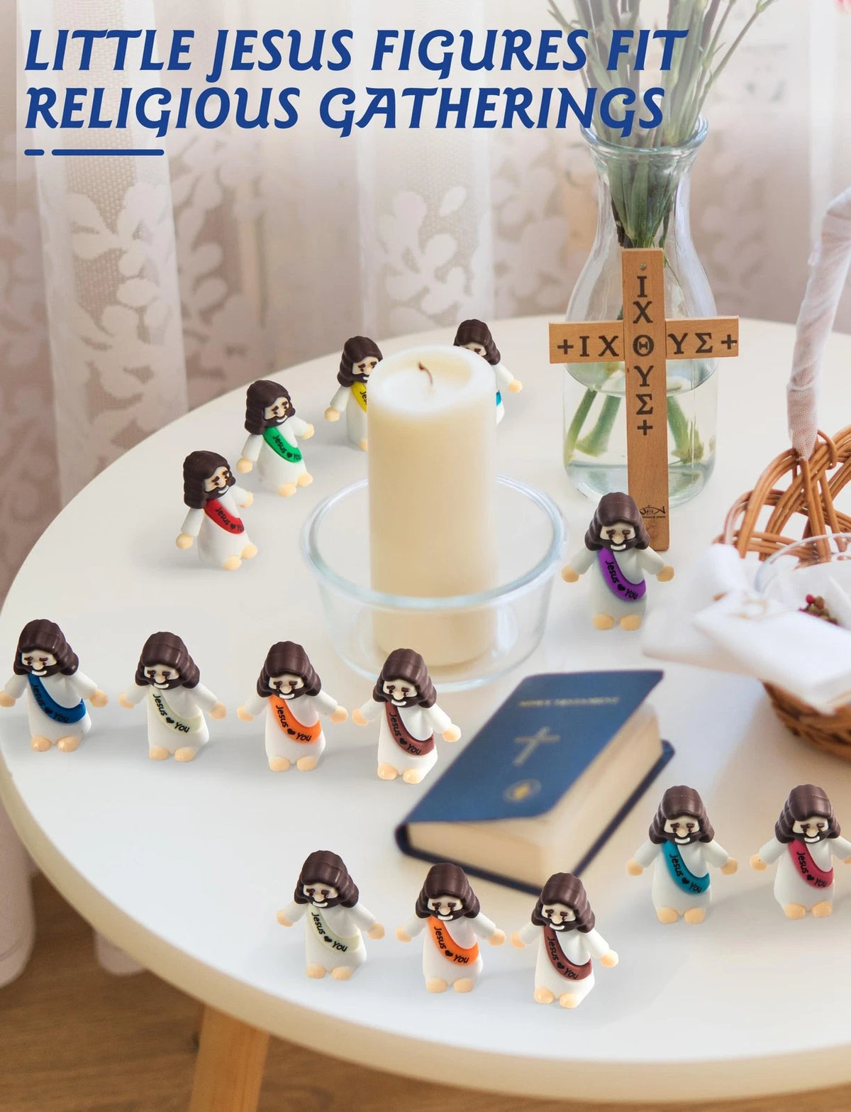 100pcs Mini Jesus Figures for Religious Party Favors