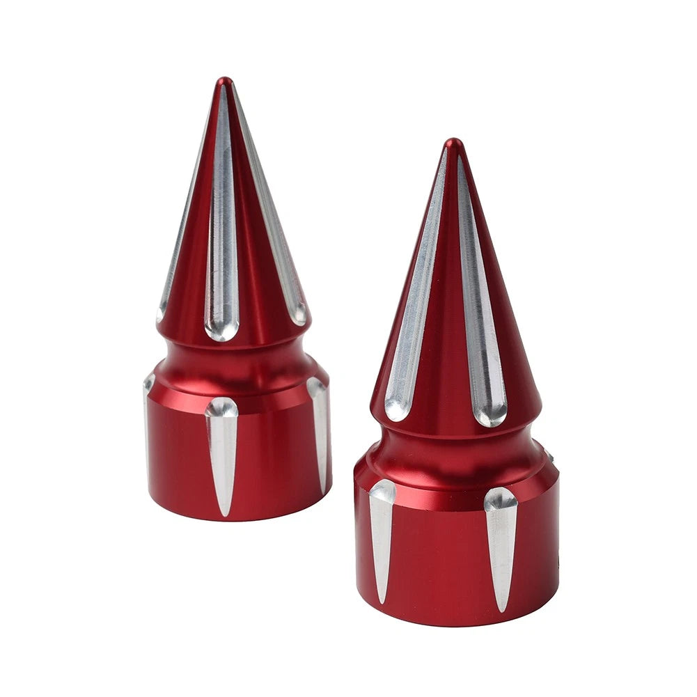 Front Axle Cap Nut Cover 3.6" Red for Harley Softail (2007–Present)