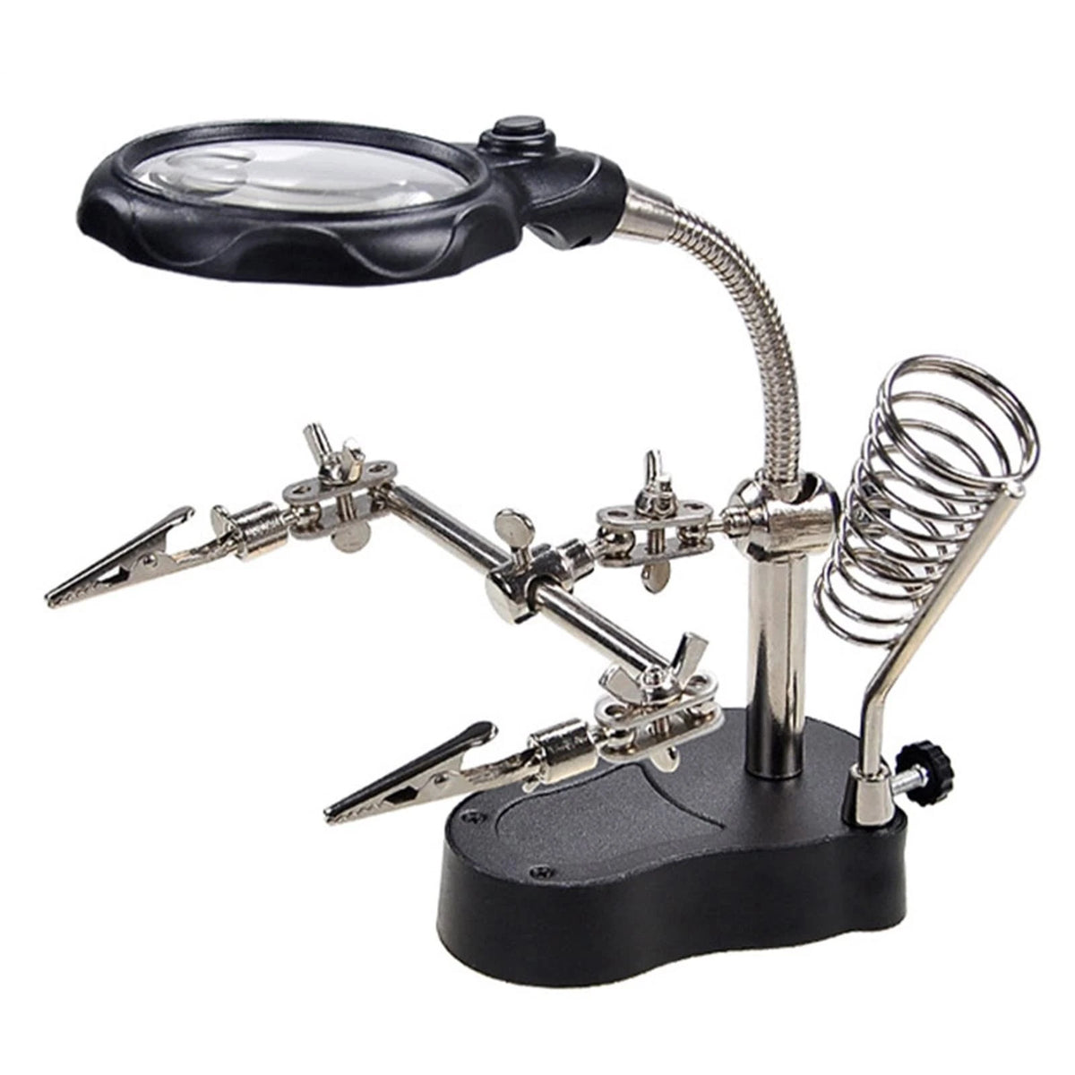 LED Light Helping Hands Magnifier Station for Professional Use