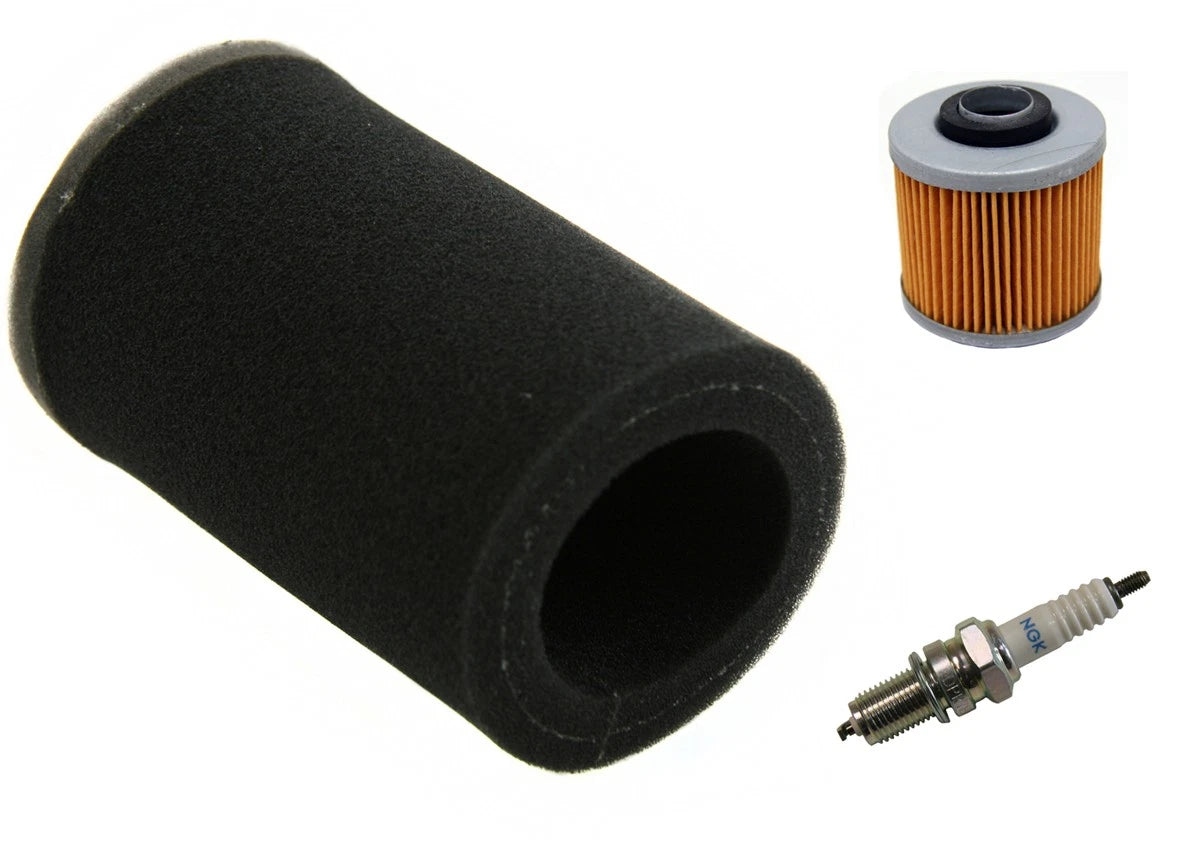Air Filter Oil Filter & NGK Spark Plug Set for Yamaha Grizzly 600 4x4 (1998–2000) KIT-909707DP8EA-9