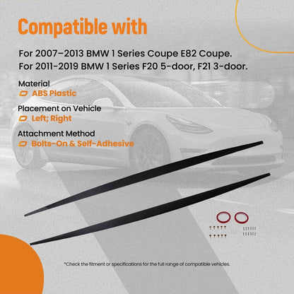 2X ABS Side Panel Kit for BMW 1 Series E82 F20 F21 (2007–2019) LYZ14C