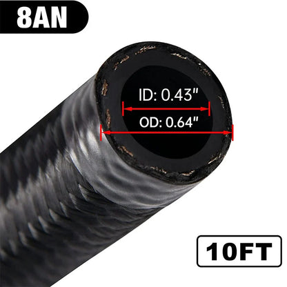 10FT 8AN Fuel Line Hose Kit
