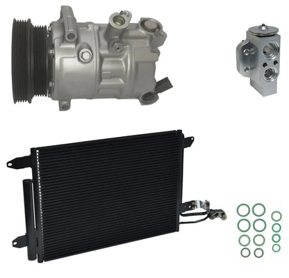 AC Compressor Kit w Condenser Replacement for Volkswagen Golf 2.5L (2012–2012)