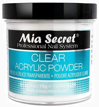 Set of 3 Acrylic Powder for Nail Art - Pink, Clear, White (4 oz)